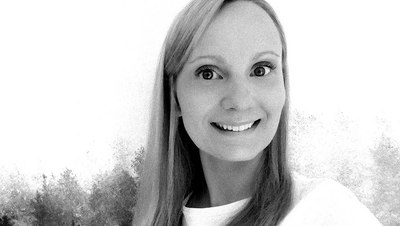 Schwarz-Weiß-Foto von Marie Sohn